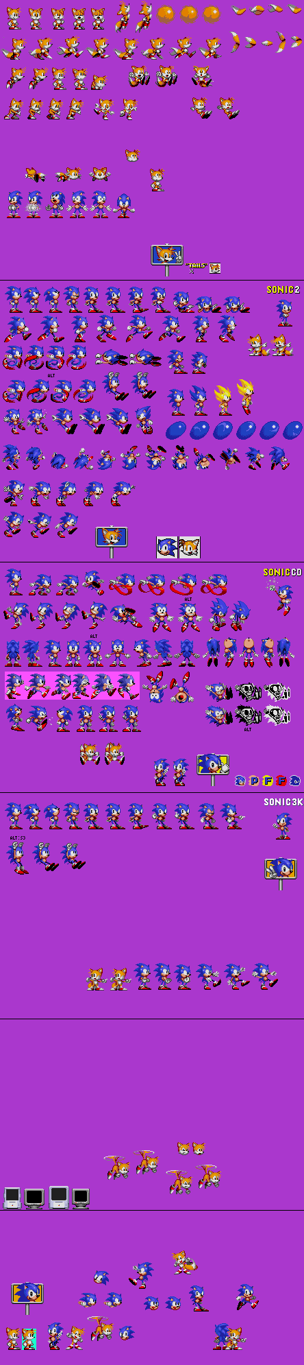 Modified Sonic Sprites